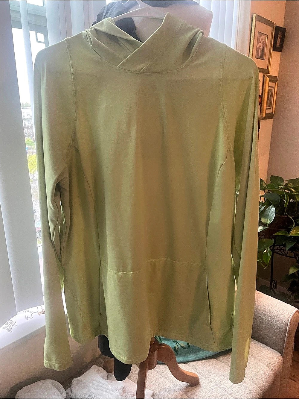 Fila Women's Hooded Athletic Top Green XL Like New